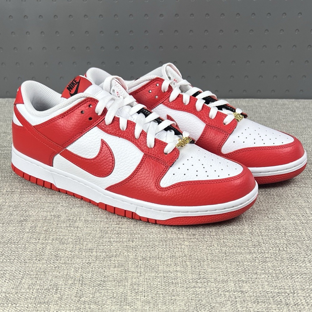 Mens Size 11.5 - Nike Dunk Low ID Red White New Sneakers FJ2253 -901 - Picture 8 of 11